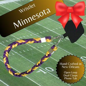 Braided Universal Phone Wristlet, Minnesota Football, Sports Team Col…